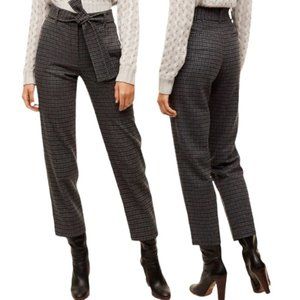 Aritzia Black and Gray Plaid Pants